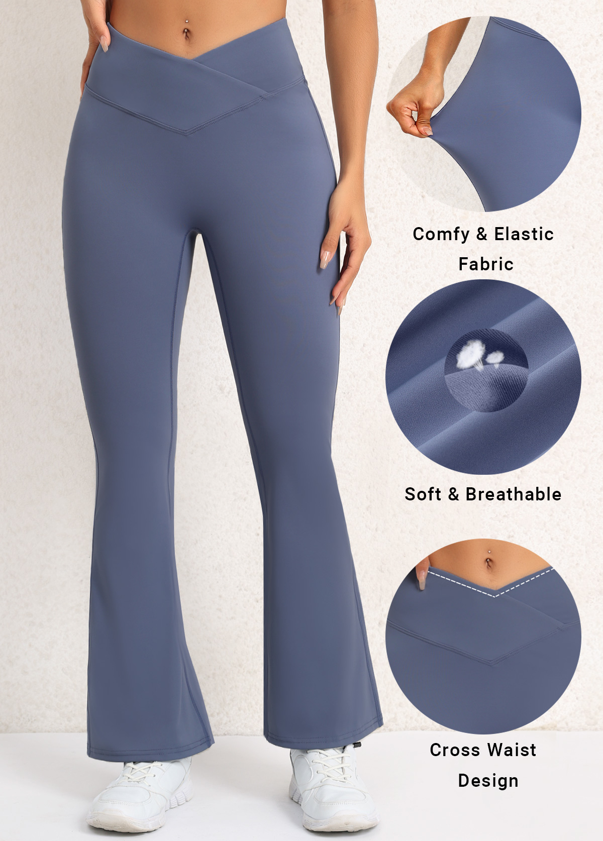 Azure FlexFlow Mid-Waisted Yoga Legging - Dive into Endless Comfort and  Style - 4GymPeople
