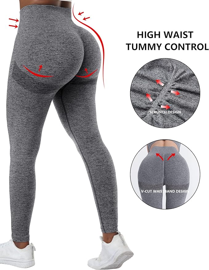 4 Piece Butt Lifting Workout Leggings for Women