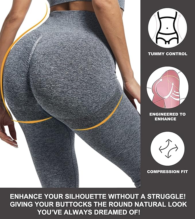 Elevate Your Workout Style with the 3 Piece Butt Lifting Leggings for Women